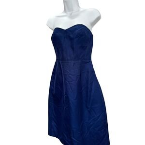 J.Crew navy strapless fit‑and‑flare dress - Size 10 - Pre-owned